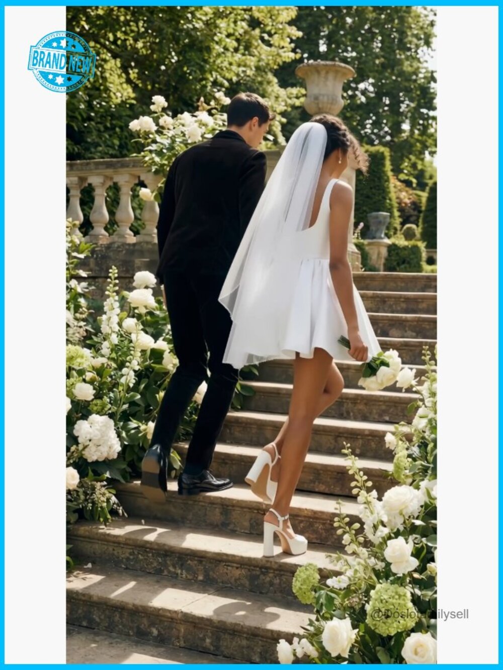 Square Toe Platform Heels Ankle Strap Sandals Y2K Chunky Wedding Formal - Picture 7 of 7